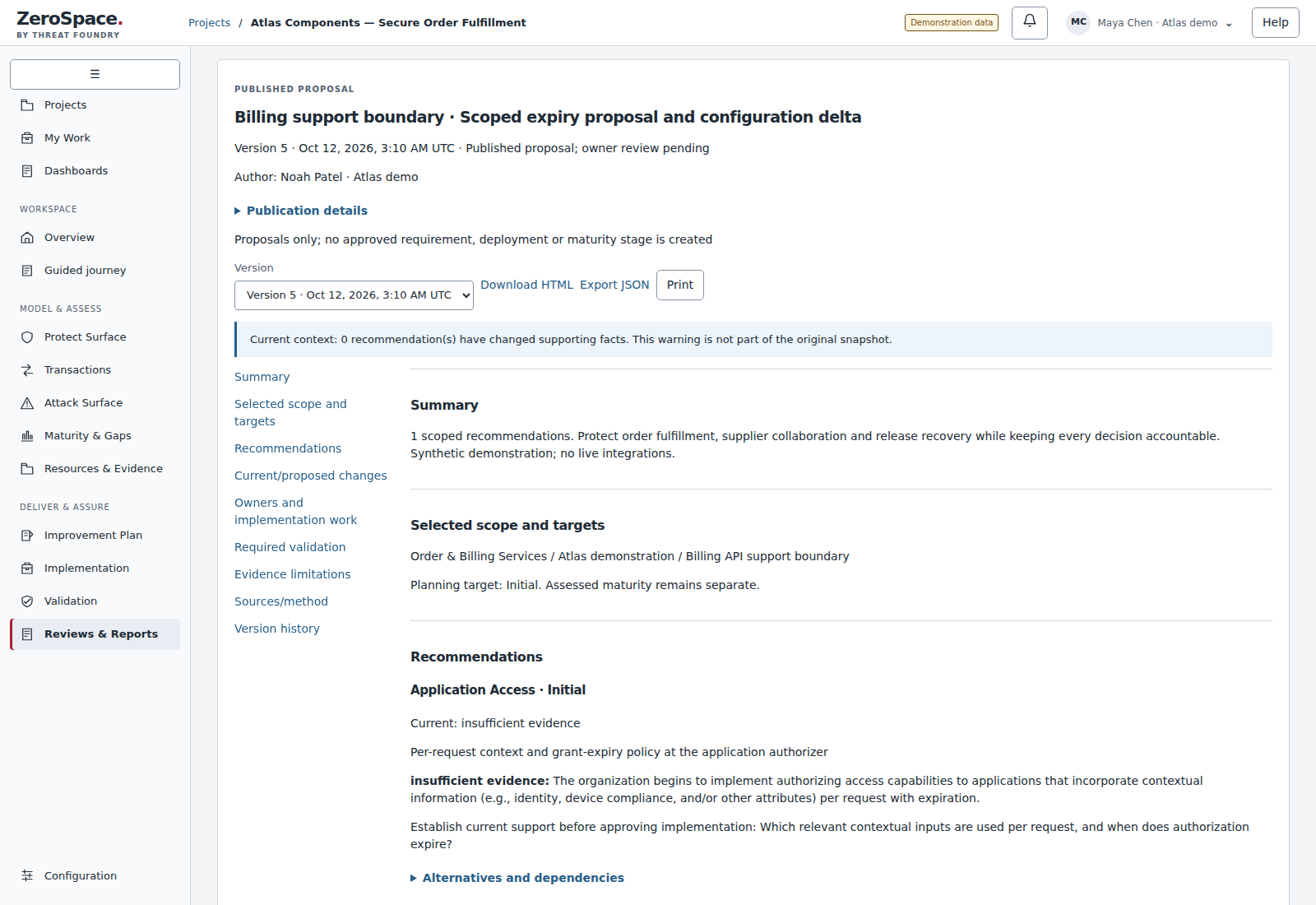 Keep the reasoning with the proposal product view